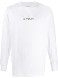 MAHARISHI Woodblock Print Long Sleeve T-shirt White - Maison De Fashion
