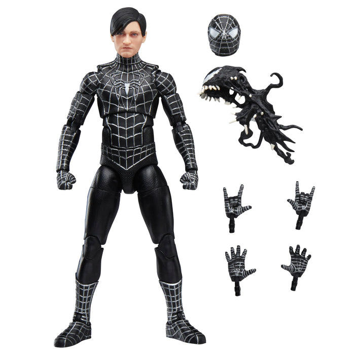 Marvel Legends - Spider-Man 3 (2007 Movie) - Spider-Man (Symbiote Black Suit) Action Figure (G0589) LOW STOCK