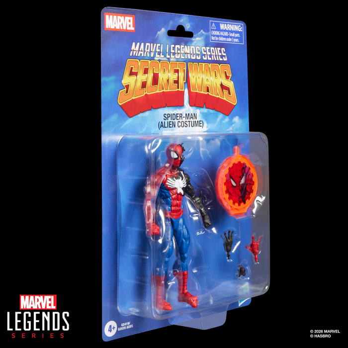 Marvel Legends: Retro Series - Secret Wars (Wave 2) Spider-Man (Alien Costume) Action Figure (G2419)