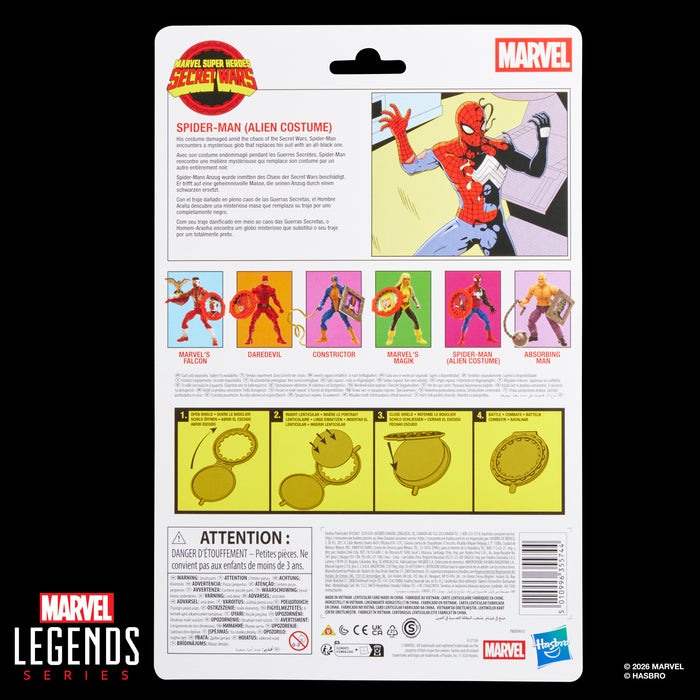 Marvel Legends: Retro Series - Secret Wars (Wave 2) Spider-Man (Alien Costume) Action Figure (G2419)