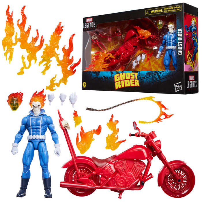 Marvel Legends Series - Ghost Rider - Johnny Blaze Action Figure with Hell Cycle Motorcycle (G2083)