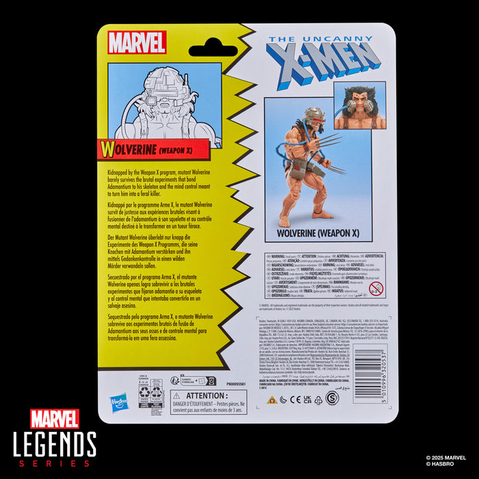 Marvel Legends Series - Retro Collection - Wolverine (Weapon X) Action Figure (G0644) LOW STOCK