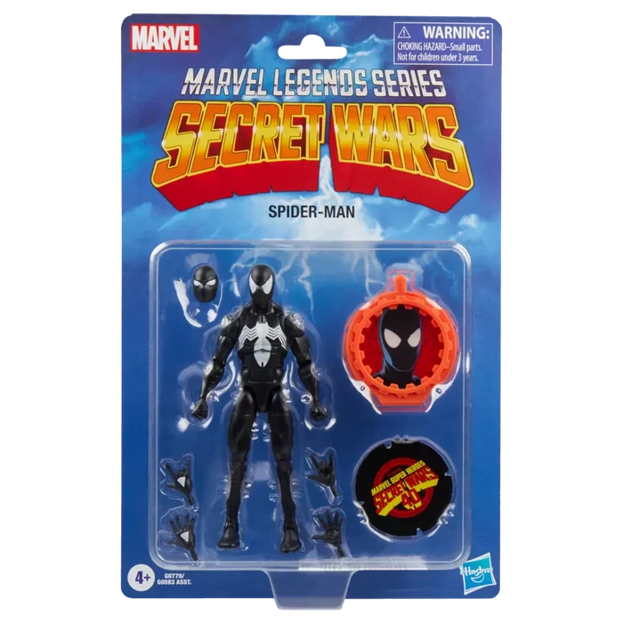 Marvel Legends Series - Secret Wars Spider-Man (Black Suit) Retro Action Figure (G0779)