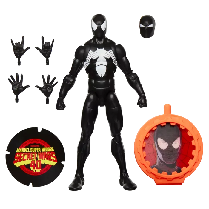Marvel Legends Series - Secret Wars Spider-Man (Black Suit) Retro Action Figure (G0779)