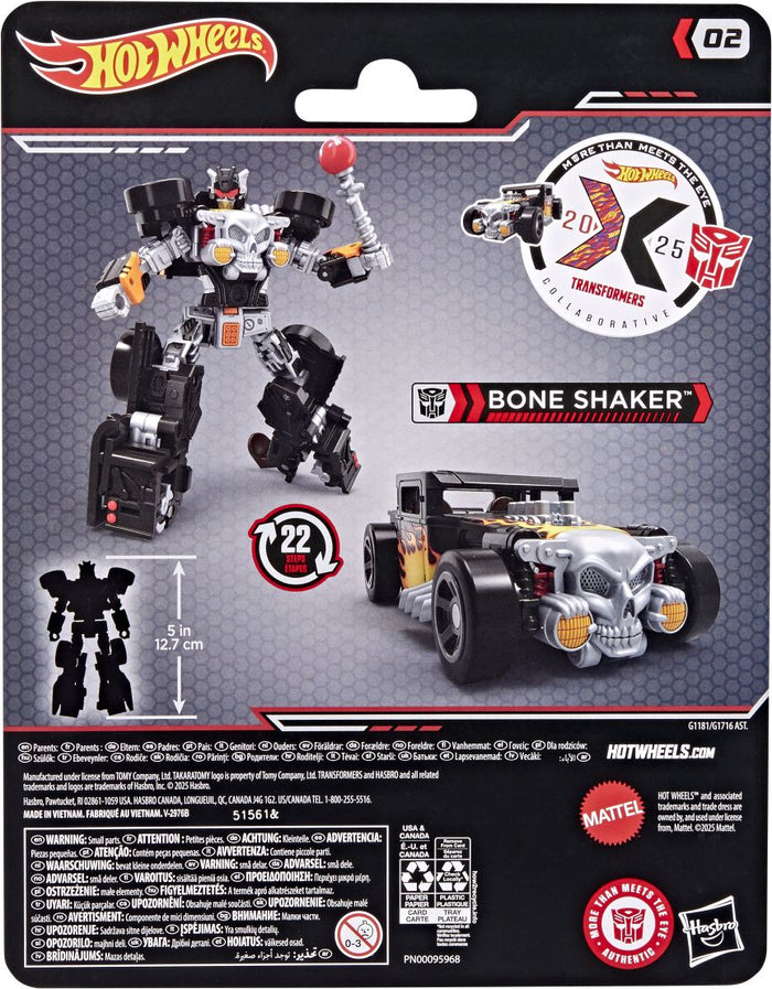 Mattel - Hot Wheels - Transformers: Collaborative #02 - Bone Shaker Converting Action Figure (G1181)