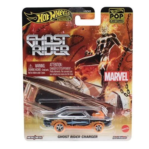 Mattel - Hot Wheels Premium - Ghost Rider - Ghost Rider Charger - 1:64 Die-Cast Toy Vehicle (JBL81) LOW STOCK