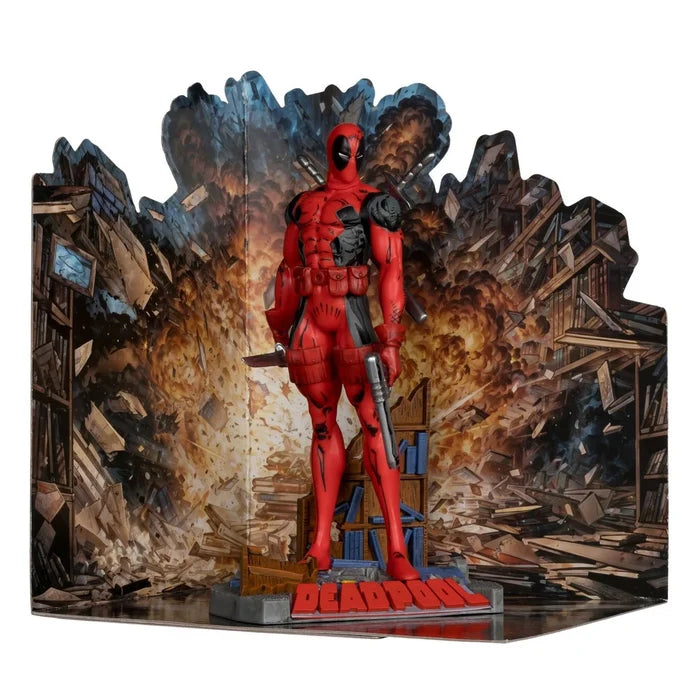 McFarlane - Marvel Collection - Deadpool (New Mutants #98) Posed Figure with Scene (14766)