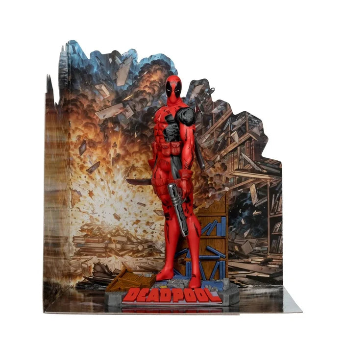 McFarlane - Marvel Collection - Deadpool (New Mutants #98) Posed Figure with Scene (14766)