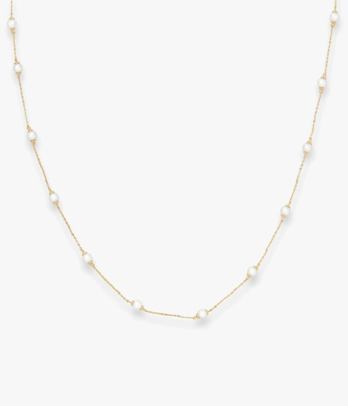 Melinda Maria “Perfect Pearl” Infinity Necklace-Gold