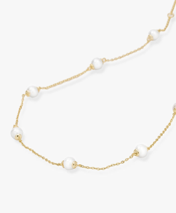 Melinda Maria “Perfect Pearl” Infinity Necklace-Gold