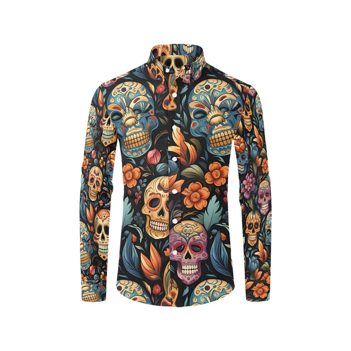 Men's Skulls Long Sleeve Shirt - Everything Skull Clothing Merchandise and Accessories