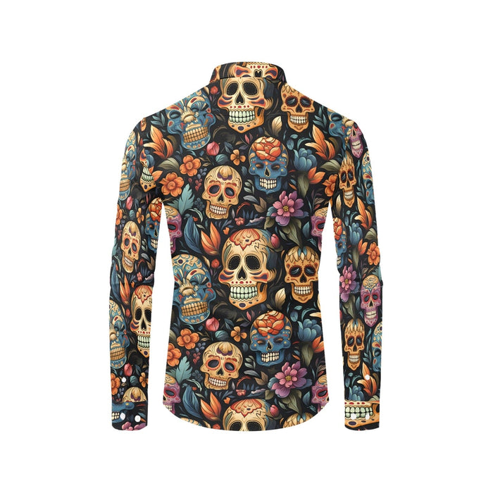 Men's Skulls Long Sleeve Shirt - Everything Skull Clothing Merchandise and Accessories