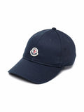 MONCLER KIDS Logo-Patch Baseball Cap Navy Blue - MAISONDEFASHION.COM
