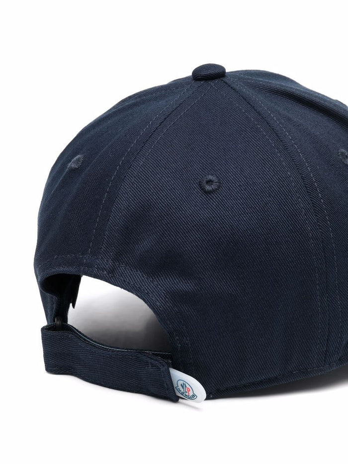 MONCLER KIDS Logo-Patch Baseball Cap Navy Blue - MAISONDEFASHION.COM
