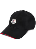 MONCLER Logo Cap Black - MAISONDEFASHION.COM