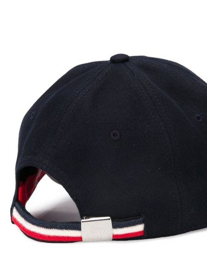 MONCLER Logo Cap Navy - MAISONDEFASHION.COM