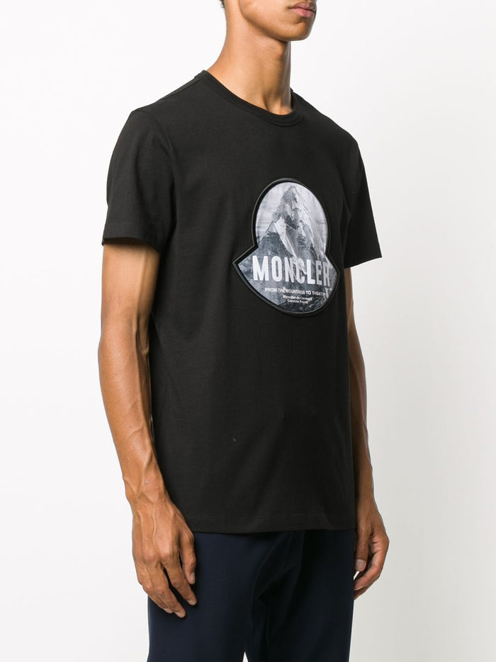 MONCLER logo print graphic t-shirt black - Maison De Fashion