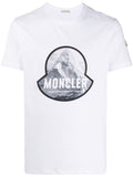 MONCLER logo print graphic t-shirt white - Maison De Fashion