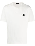 MONCLER Rubber Logo T-Shirt Off White - Maison De Fashion