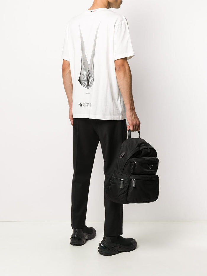 MONCLER Rubber Logo T-Shirt Off White - Maison De Fashion