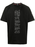 MONCLER Vertical Logo T-Shirt Black - Maison De Fashion