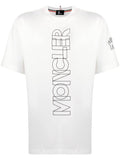 MONCLER Vertical Logo T-Shirt White - Maison De Fashion
