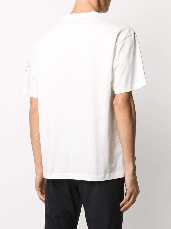MONCLER Vertical Logo T-Shirt White - Maison De Fashion