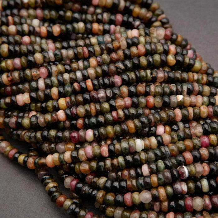 Multicolor tourmaline beads.