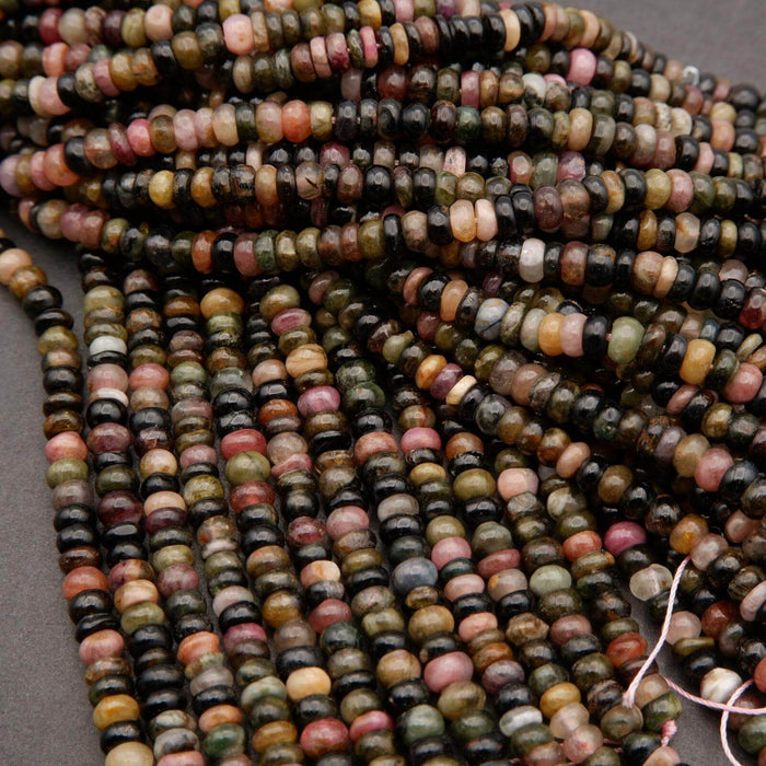 Multicolor tourmaline beads.