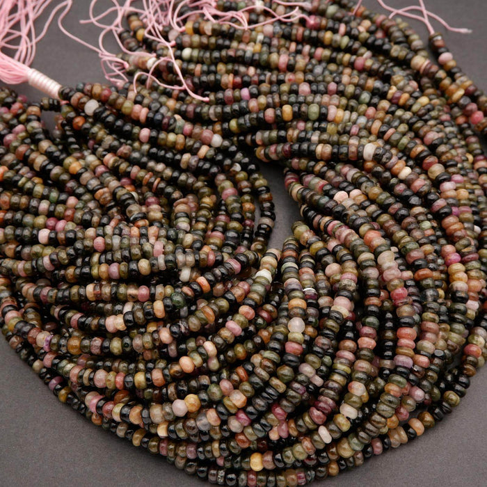Multicolor tourmaline beads.