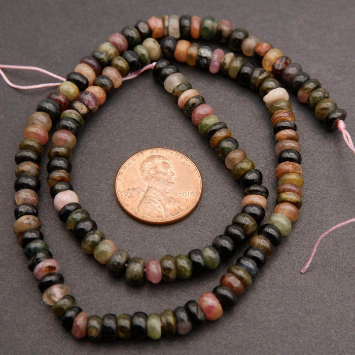 Multicolor tourmaline beads.
