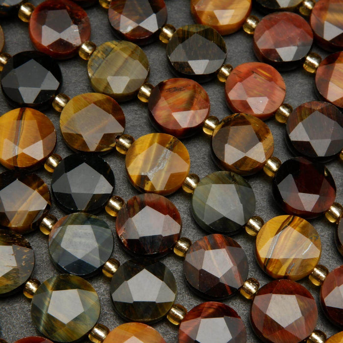 Multicolor Tiger Eye Beads.