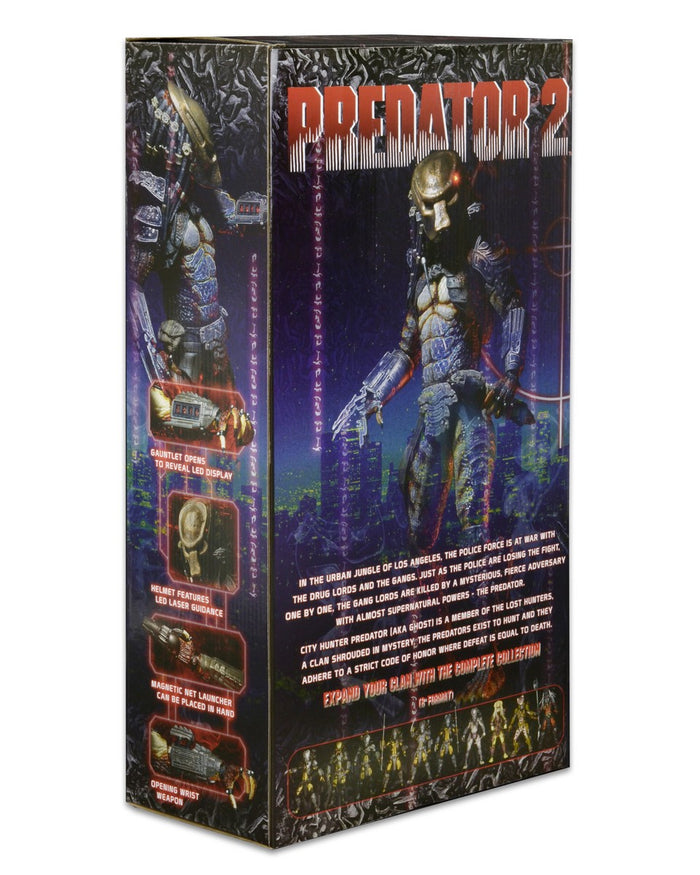 NECA - Predator 2 (1990) - Ultimate 1:4 Scale City Hunter Predator w/LED Lights Action Figure 51547 LAST ONE!