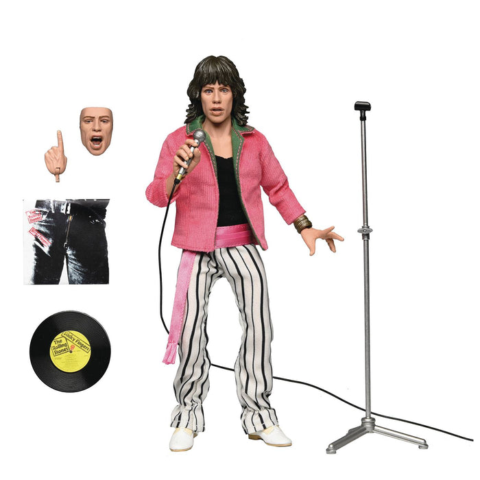 NECA - The Rolling Stones – Ultimate Mick Jagger (1975) - Clothed 8-inch Action Figure (60775)