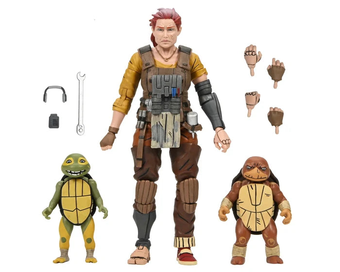 NECA Ultimate Teenage Mutant Ninja Turtles Last Ronin Lost Years: Grammy April, Baby Yi & Moja 54412 LOW STOCK