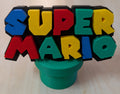 Nintendo Super Mario Logo & Warp Pipe - Desk Paper Weight/Novelty Pop Art - Multicolour 13 x 11 x 7 cm