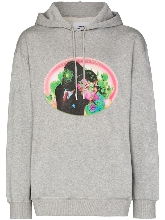 Opening Ceremony Figures Print Hoodie Grey - Maison De Fashion
