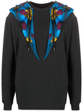 Opening Ceremony Scarf Embellished Hoodie Black - Maison De Fashion