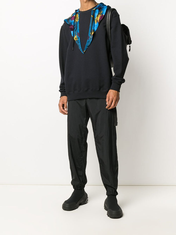 Opening Ceremony Scarf Embellished Hoodie Black - Maison De Fashion