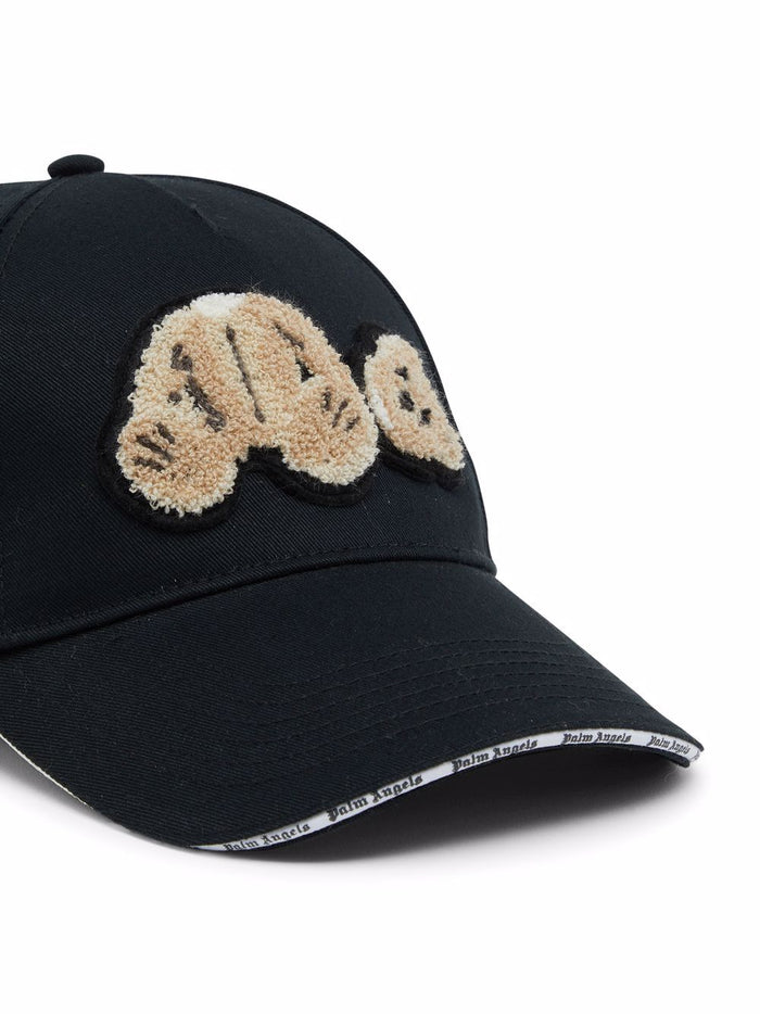 PALM ANGELS Bear Cap Black - MAISONDEFASHION.COM