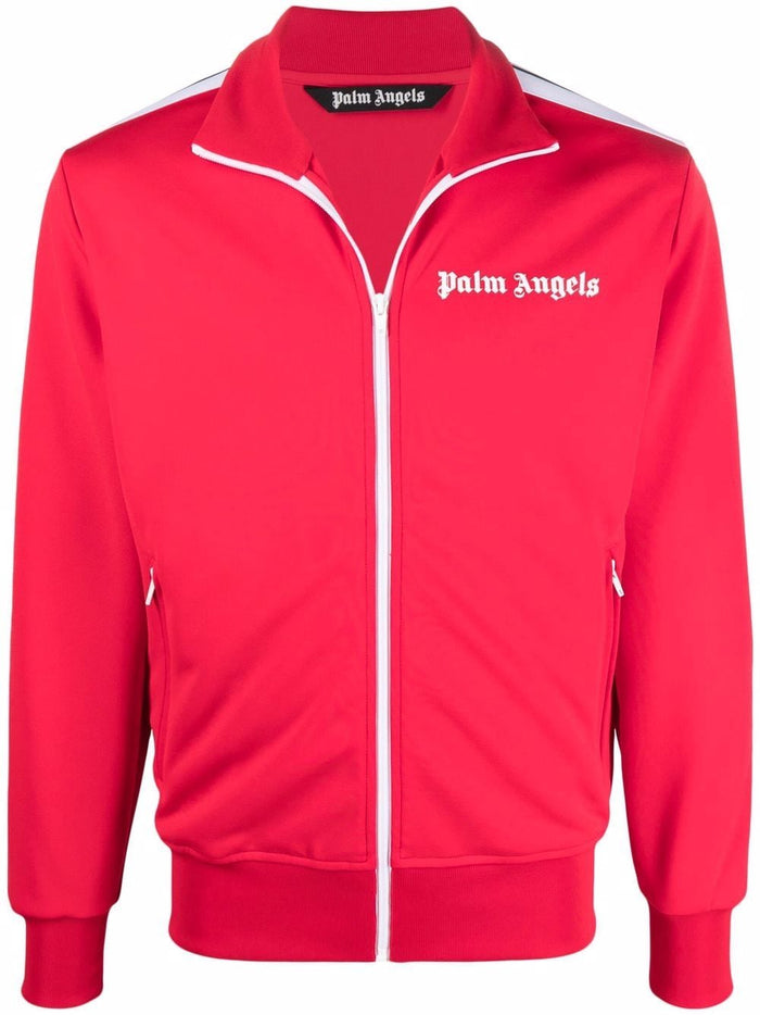 PALM ANGELS Classic Track Jacket Red/White - MAISONDEFASHION.COM