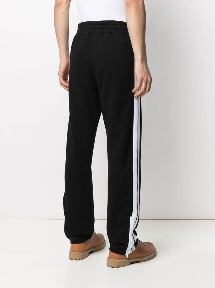 PALM ANGELS Fleece Track Pants Black - MAISONDEFASHION.COM