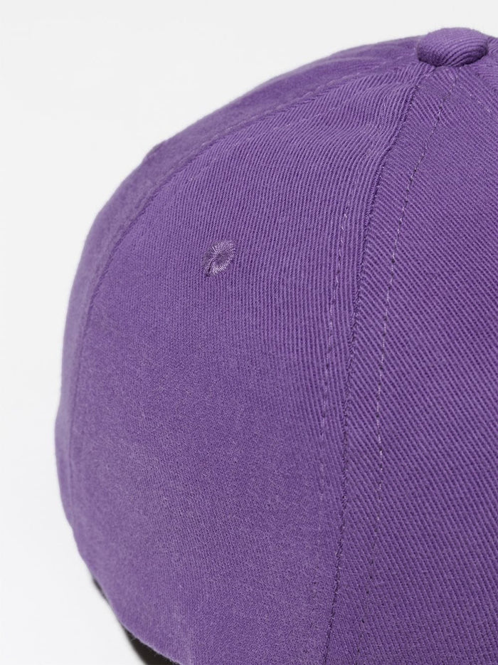 PALM ANGELS KIDS Applique canvas cap Purple - MAISONDEFASHION.COM