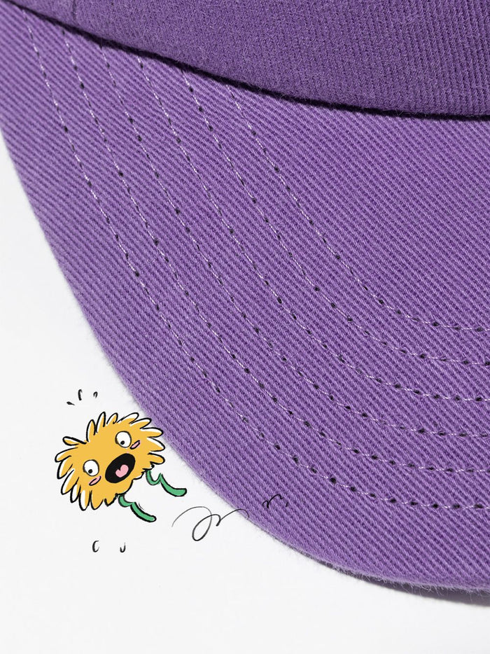 PALM ANGELS KIDS Applique canvas cap Purple - MAISONDEFASHION.COM