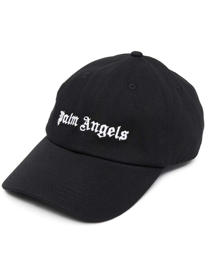 PALM ANGELS Logo-Embroidered Cap Black - MAISONDEFASHION.COM