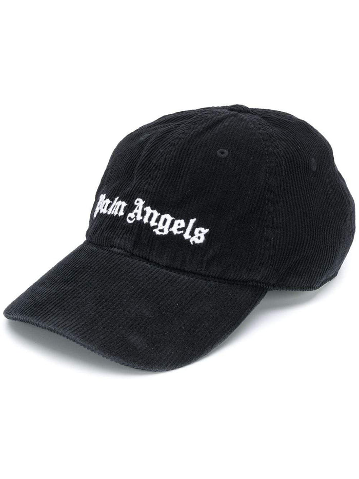 PALM ANGELS Logo Embroidered Corduroy Cap - Maison De Fashion