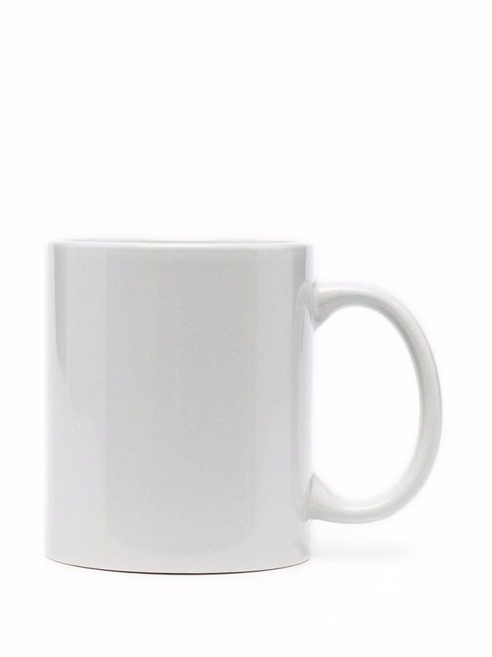 PALM ANGELS Logo Print Mug White - MAISONDEFASHION.COM