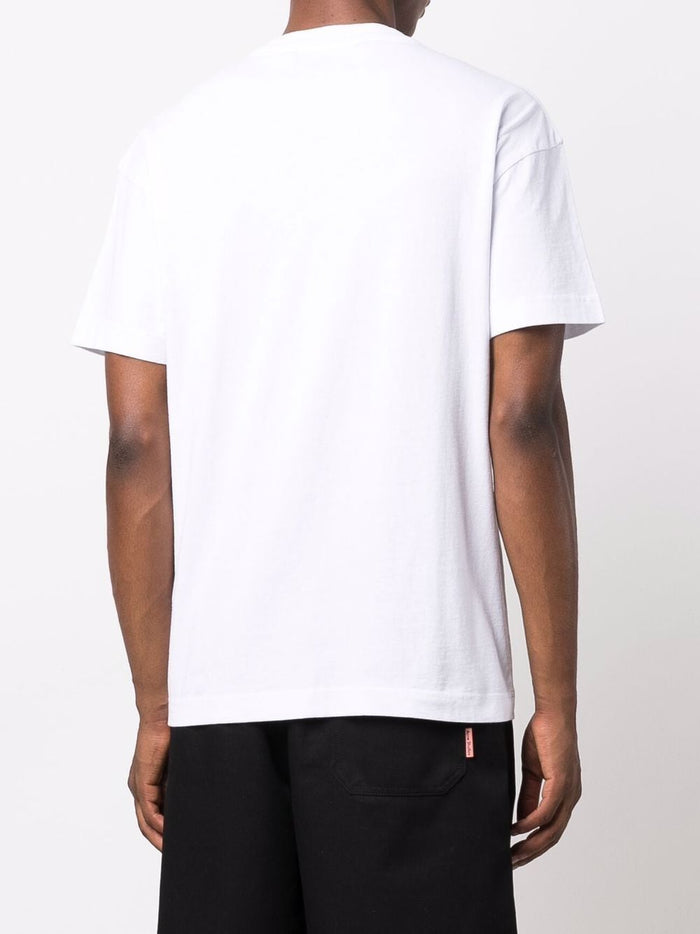 PALM ANGELS Palm Beach Heart Sprayed T-Shirt White - MAISONDEFASHION.COM