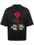 PALM ANGELS Rose Boxy T-shirt Black - Maison De Fashion