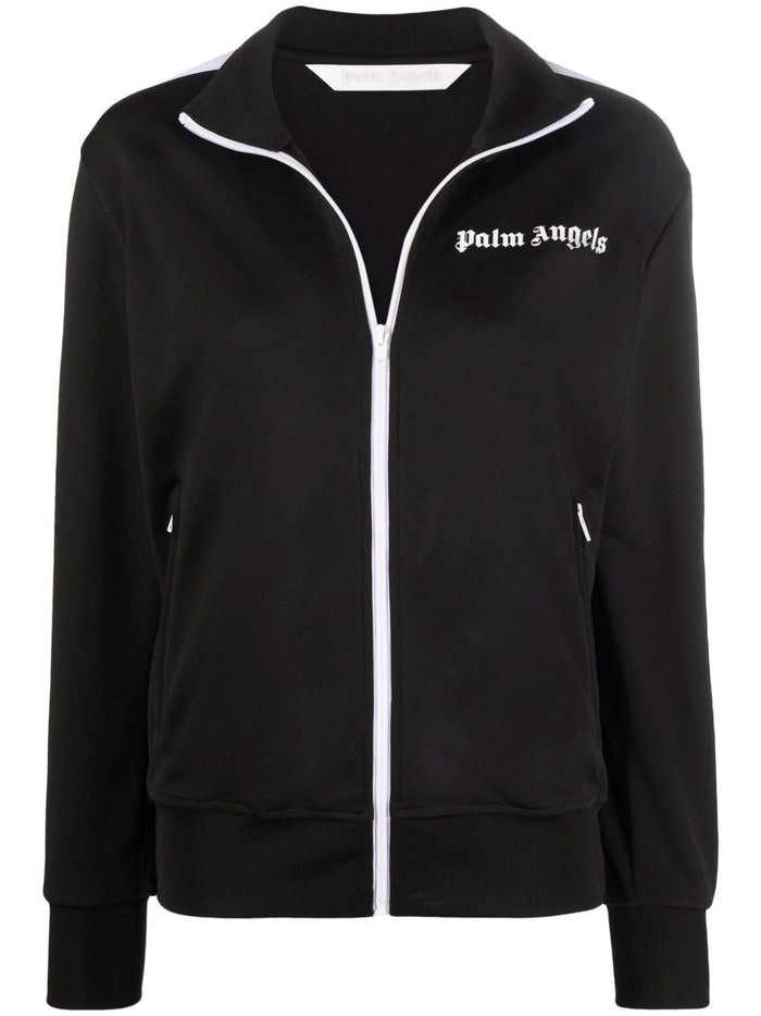 PALM ANGELS WOMEN Classic Track Jacket Black/White - MAISONDEFASHION.COM